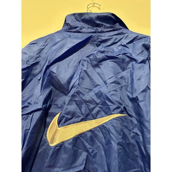 Nike Mens Large Blue and White Vintage Windbreaker Jacket FLAWED - Picture 6 of 13